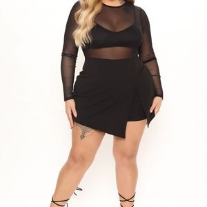 Elegant Black Asymmetrical Romper